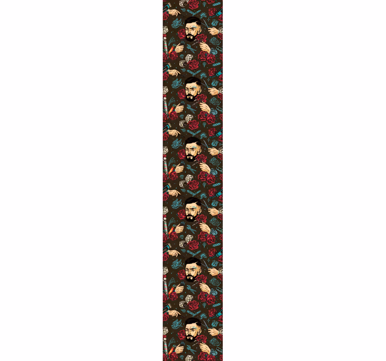 Vintage roller blind barber vintage - TenStickers