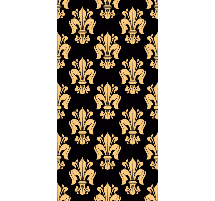 Vintage roller blind with fleur-de-lis design - TenStickers