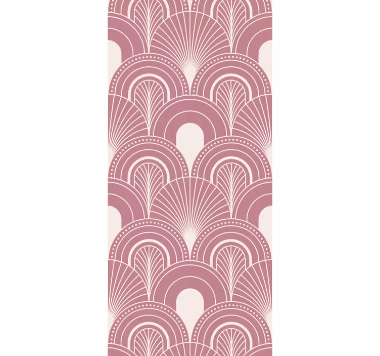 Vintage roller blind in rose gold arc decor style - TenStickers
