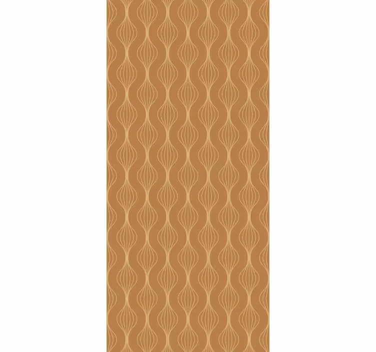 Vintage roller blind in golden lines art style - TenStickers