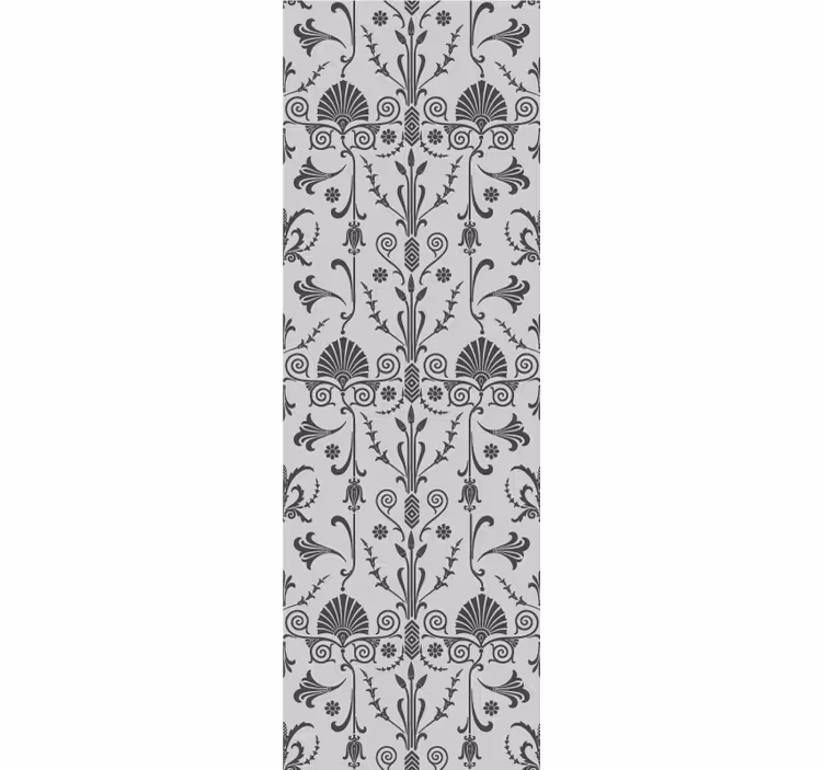 Vintage roller blind in french provincial gray floral - TenStickers