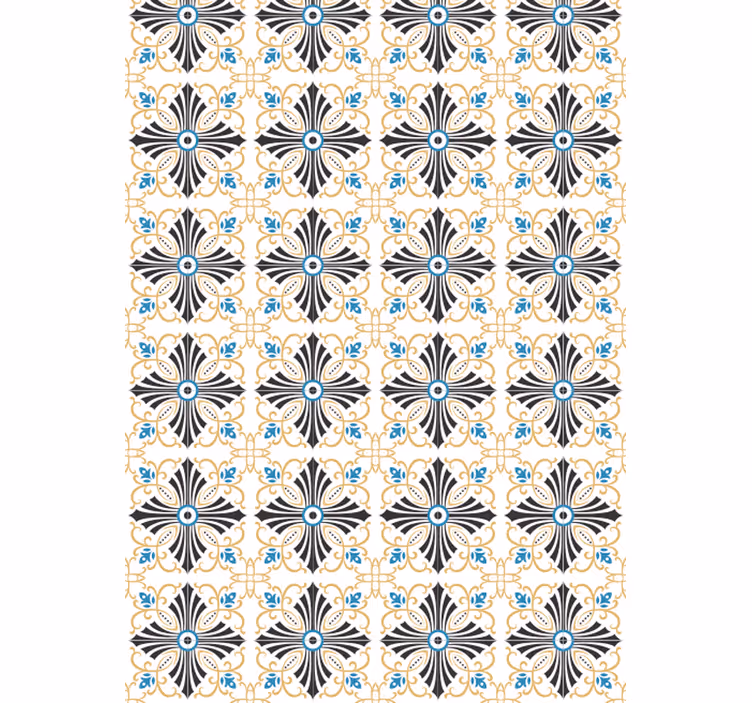 Vintage roller blind with cross spiral design - TenStickers