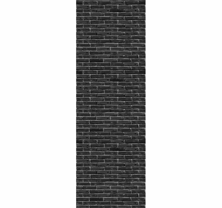 Vintage roller blind dark grey stone brick pattern - TenStickers
