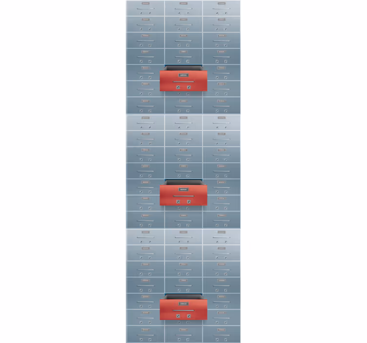 Vintage roller blind with metal boxes - TenStickers
