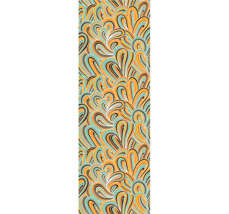 Vintage roller blind in vibrant colour waves - TenStickers