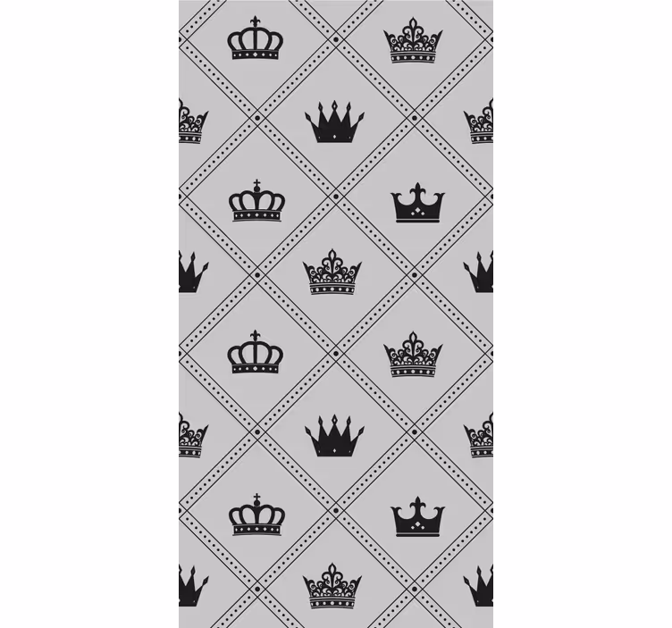 Vintage roller blind with crowns and coronets design - TenStickers