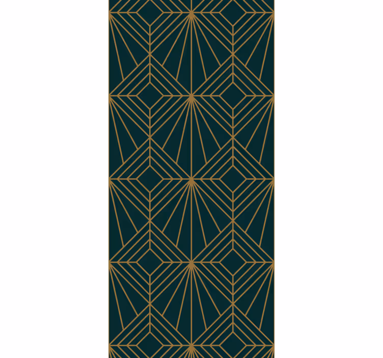 Vintage roller blind with turquoise diamond decor - TenStickers