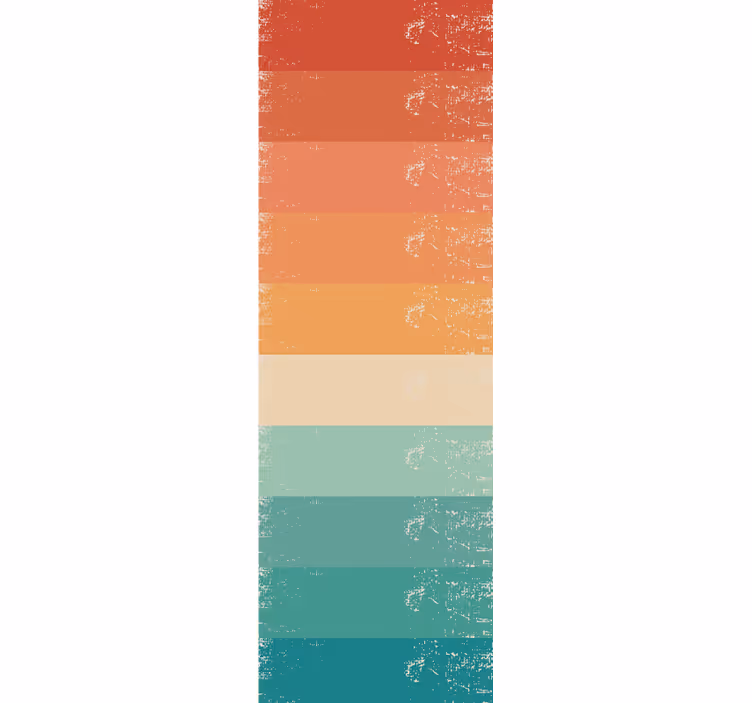 Vintage roller blind in retro striped rainbow - TenStickers