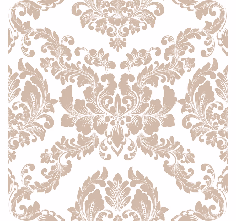 Vintage roller blind with damask design - TenStickers