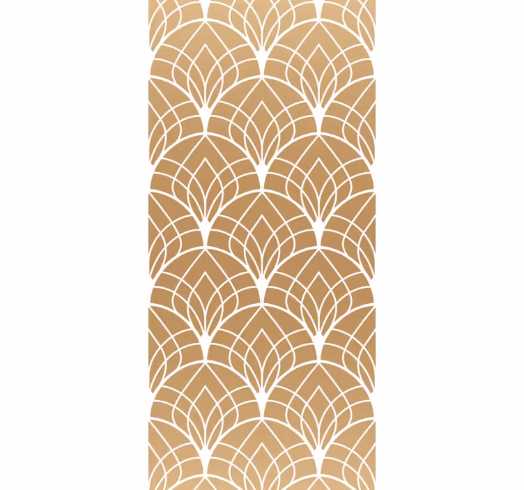 Vintage roller blind with white and gold decor - TenStickers