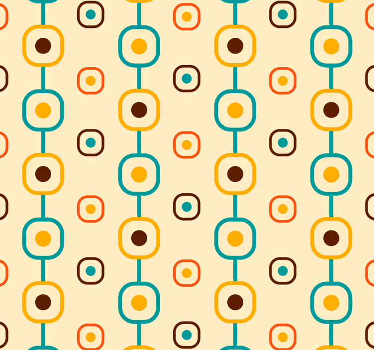 Vintage roller blind 60s geometric pattern - TenStickers