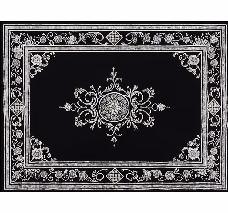Black roller blind classic oriental style - TenStickers