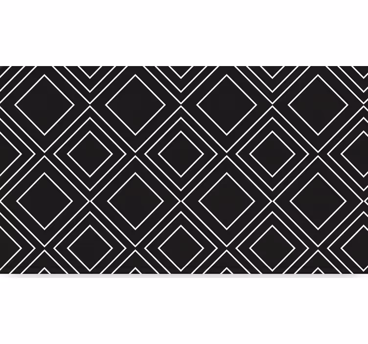 Black roller blind with geometric lines design - TenStickers