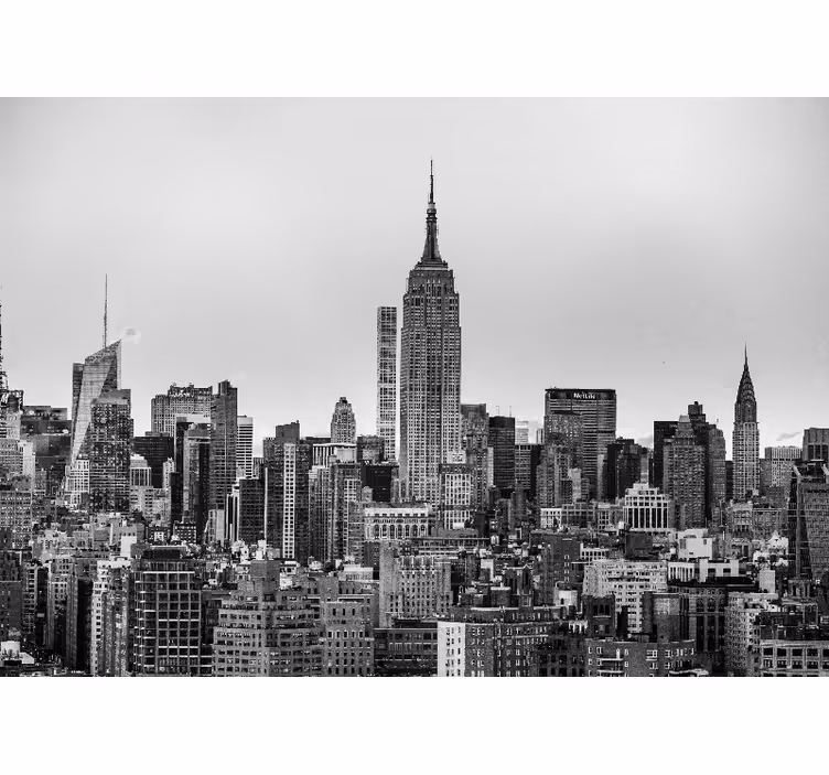 Living room roller blind featuring black and white nyc - TenStickers