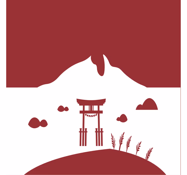 Living room roller blind with lake and mountain design - TenStickers