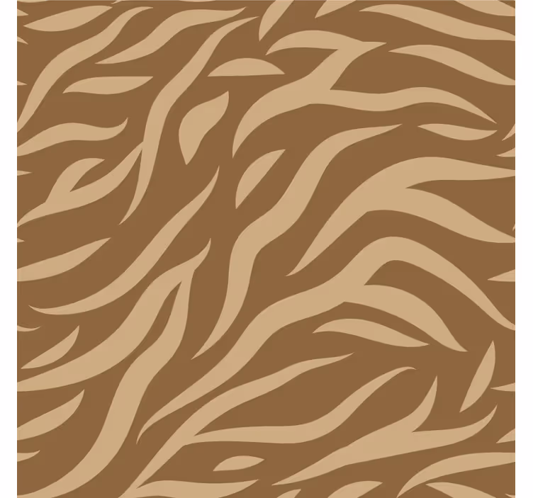 Living room roller blind in brown and beige tiger print - TenStickers