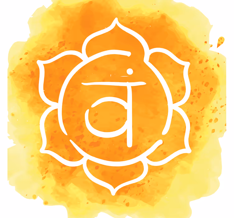 Living room roller blind beautiful sacral chakra symbol - TenStickers