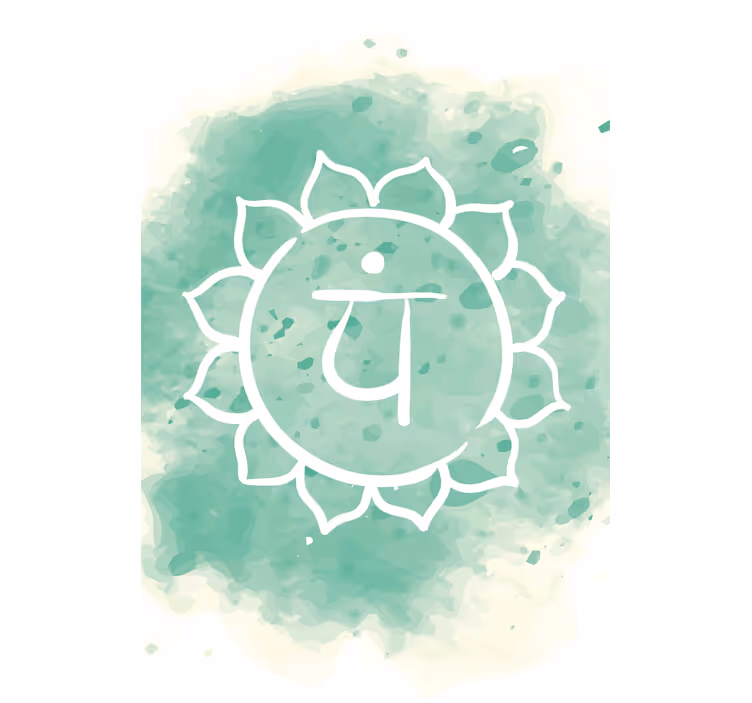 Living room roller blind heart chakra design - TenStickers
