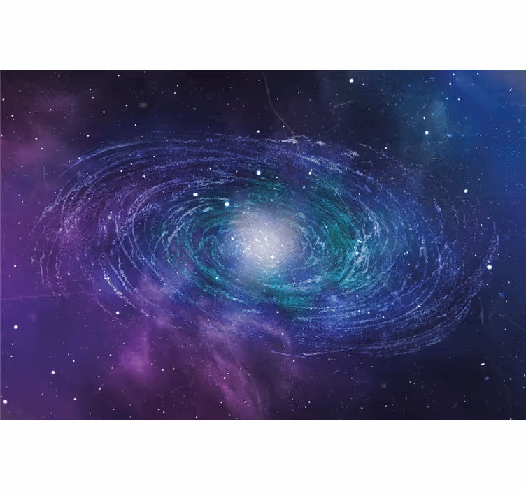 Living room roller blind starry space ring - TenStickers