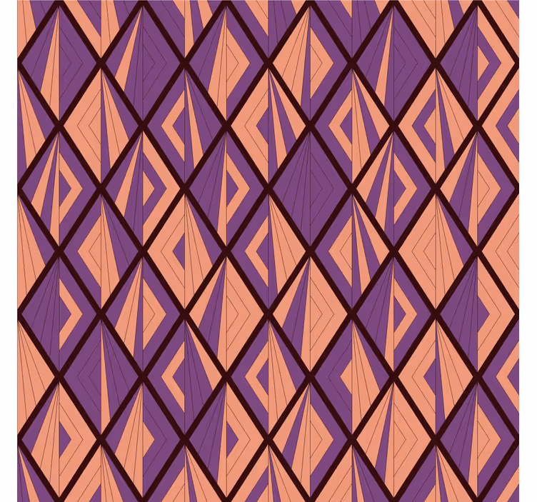 Living room roller blind in african purple diamond pattern - TenStickers