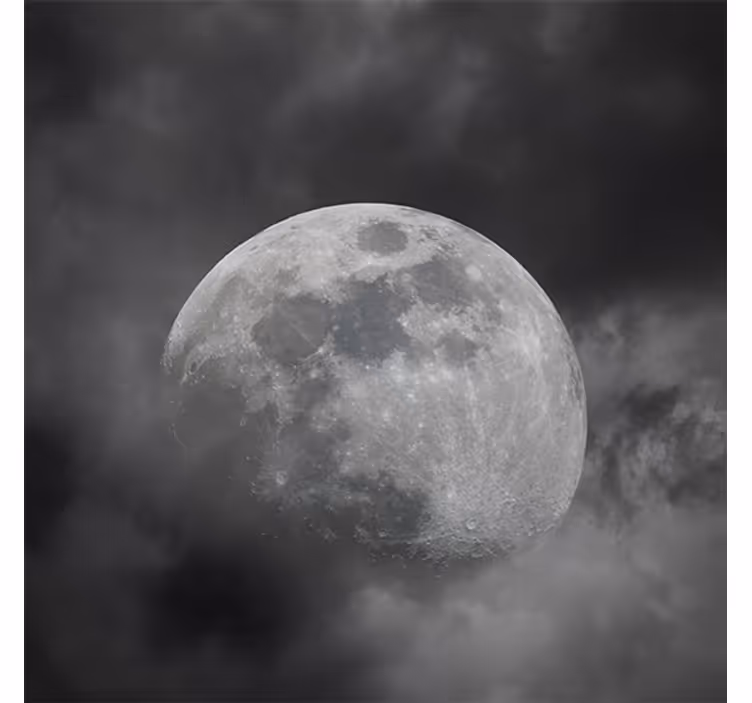 Living room roller blind gray planet design - TenStickers