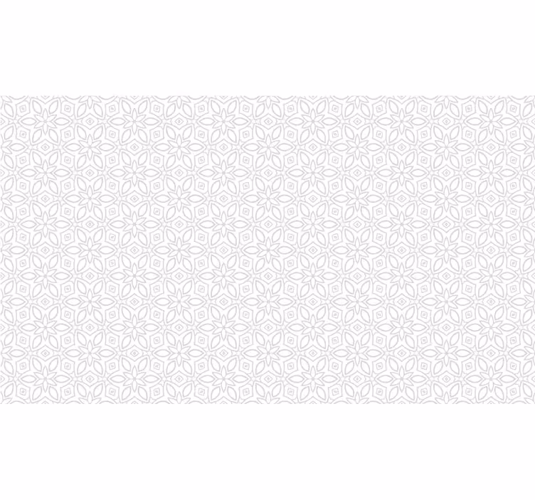 White roller blind with floral hydraulic design - TenStickers