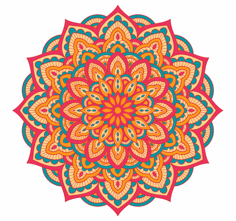 Colorful mandalas bedroom roller blind - TenStickers