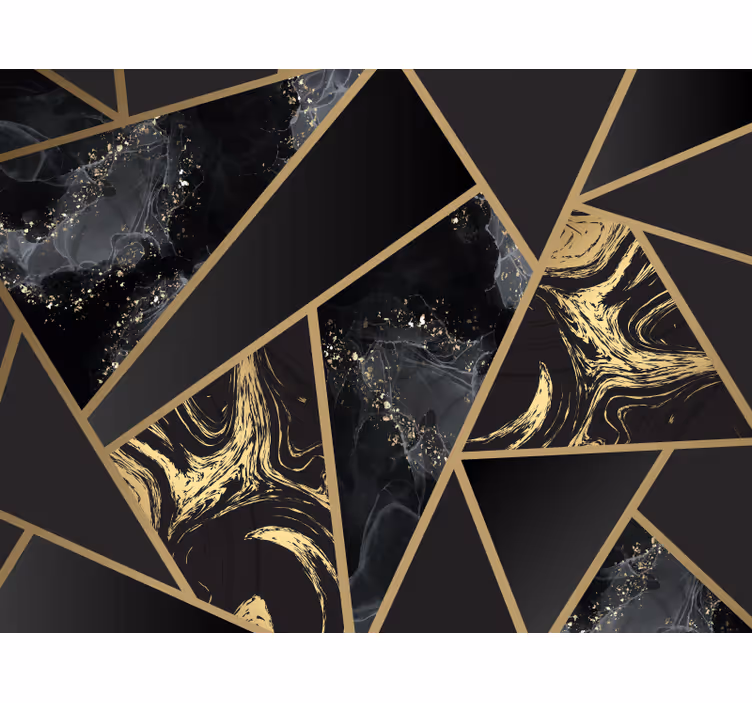 Bedroom roller blind in geometric marble blend - TenStickers