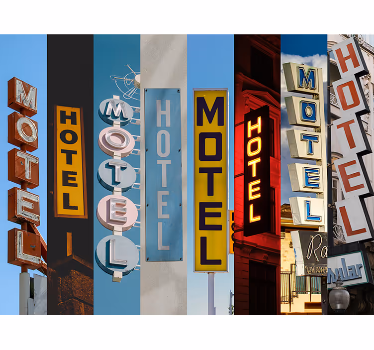 Bedroom roller blind hotel signs - TenStickers