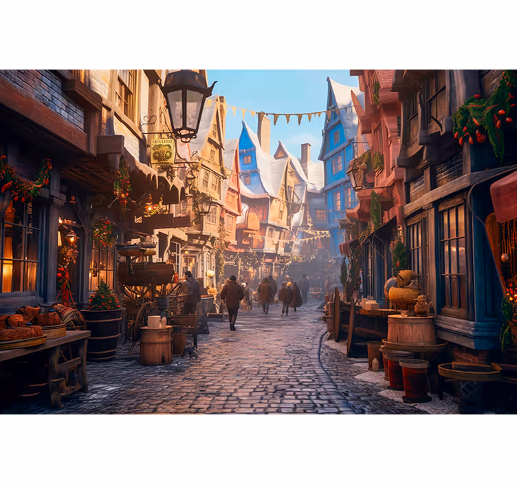 Bedroom roller blind of the sorcerer’s city - TenStickers