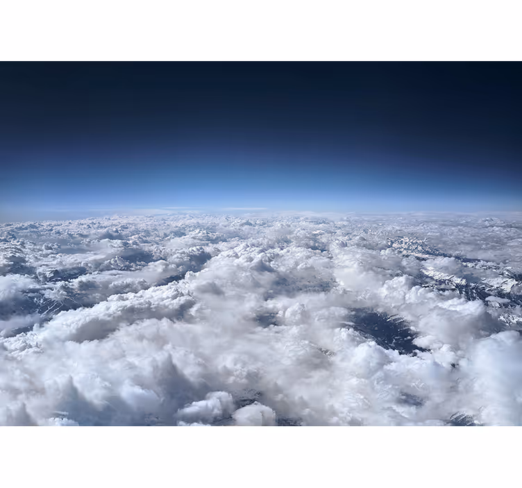 Bedroom roller blind with earth views - TenStickers