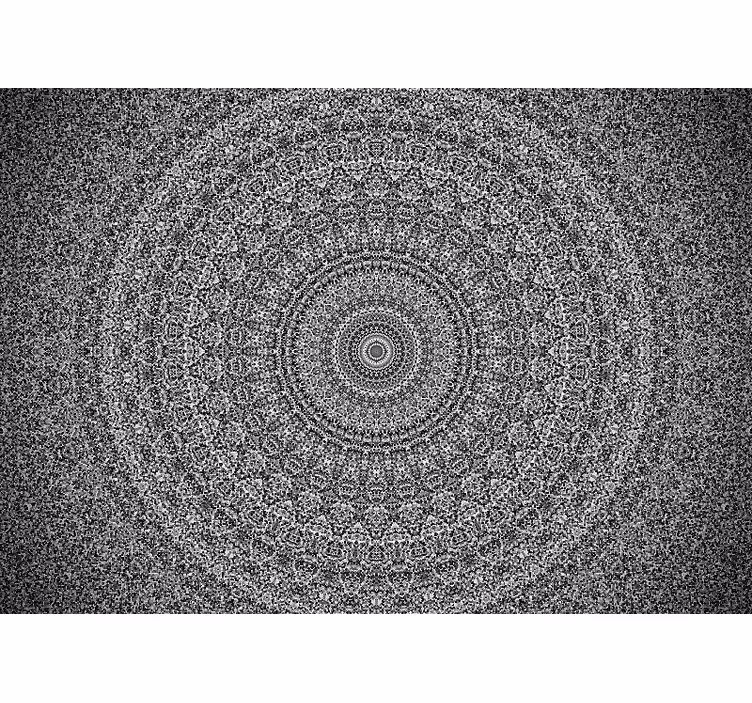 Bedroom roller blind greyscale mandala design - TenStickers