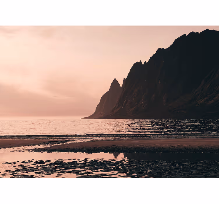 Bedroom roller blind fjord geiranger sunrise - TenStickers