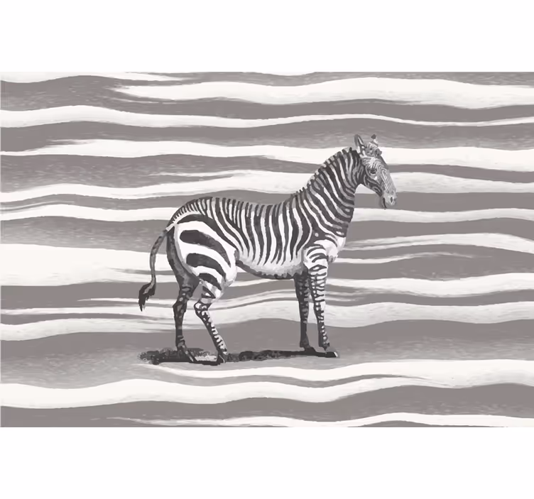 Gray roller blind vintage zebra design - TenStickers