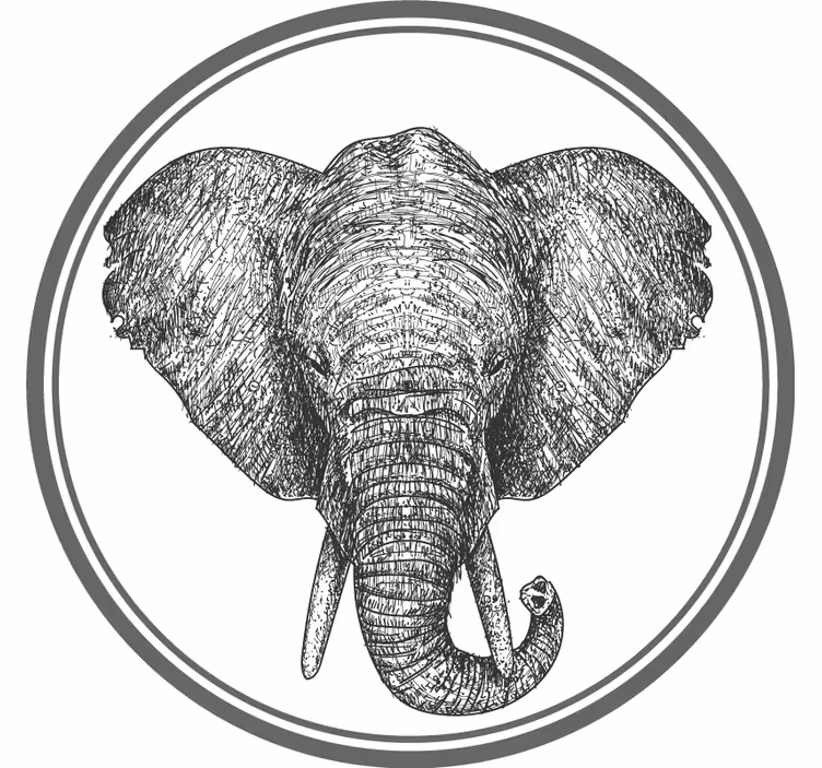 Gray roller blind gray elephant - TenStickers