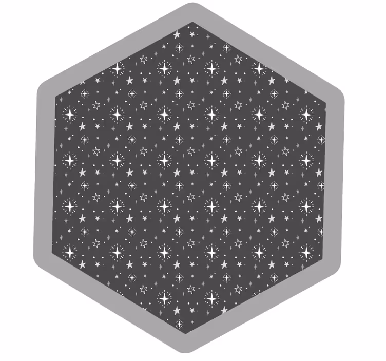 Gray roller blind washed grey children's stars - TenStickers
