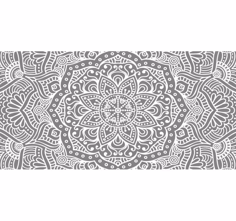 Gray roller blind elegant mandala design - TenStickers