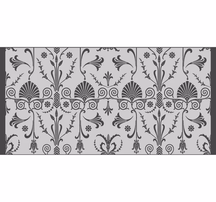 Gray roller blind in french provincial floral pattern - TenStickers
