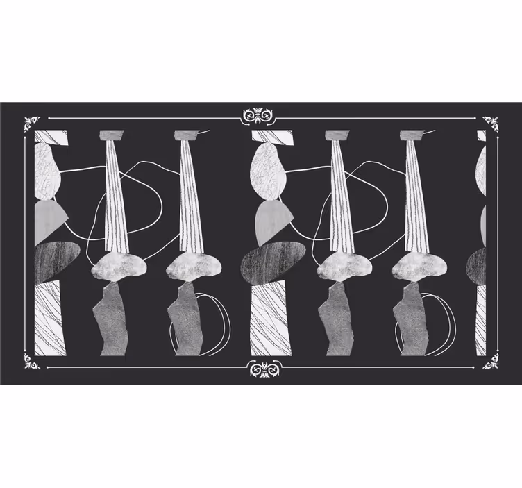 Gray roller blind with unique stone patterns - TenStickers