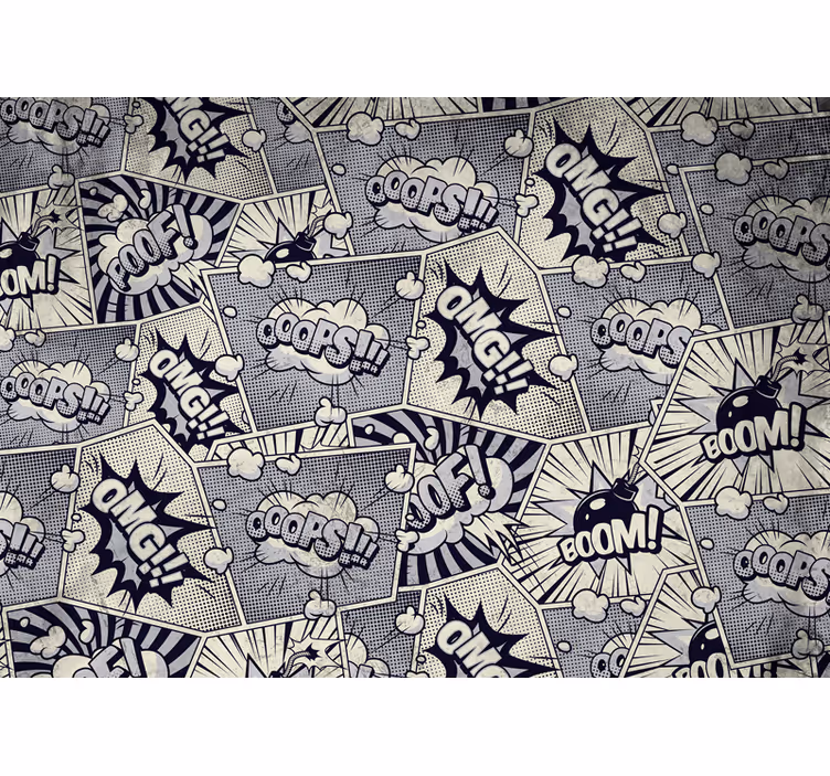 Bedroom roller blind with comic pop designs - TenStickers