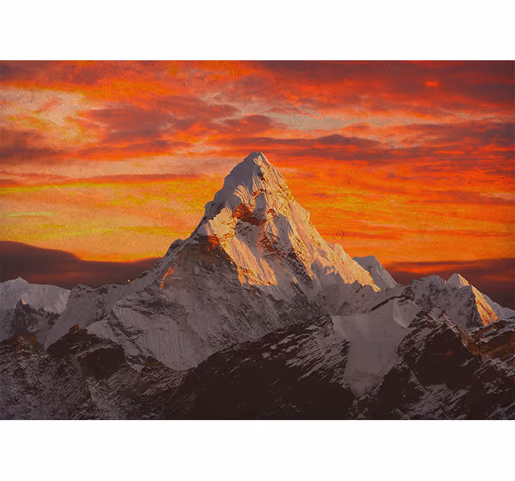 Bedroom roller blind sunset over himalaya - TenStickers