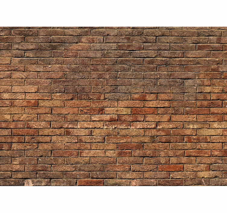 Bedroom roller blind raw brown brick design - TenStickers