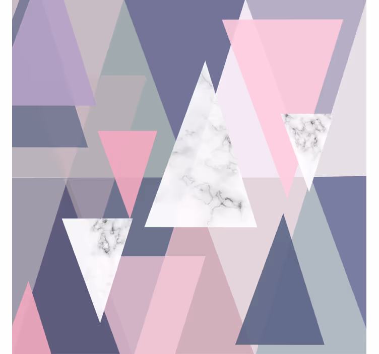 Living room roller blind 3d triangle wall art - TenStickers