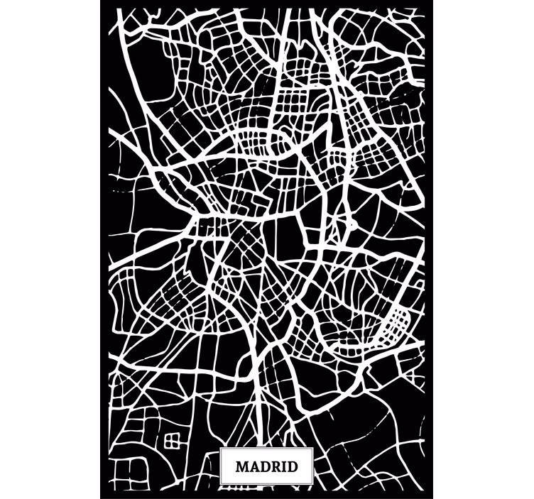 Living room roller blind madrid topographic map - TenStickers
