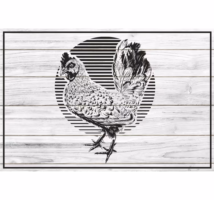 Bedroom roller blind chick on wooden planks - TenStickers