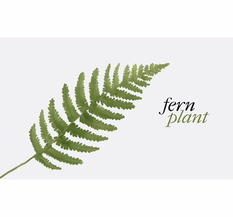 Bedroom roller blind fern plant minimalist vinyl rug - TenStickers