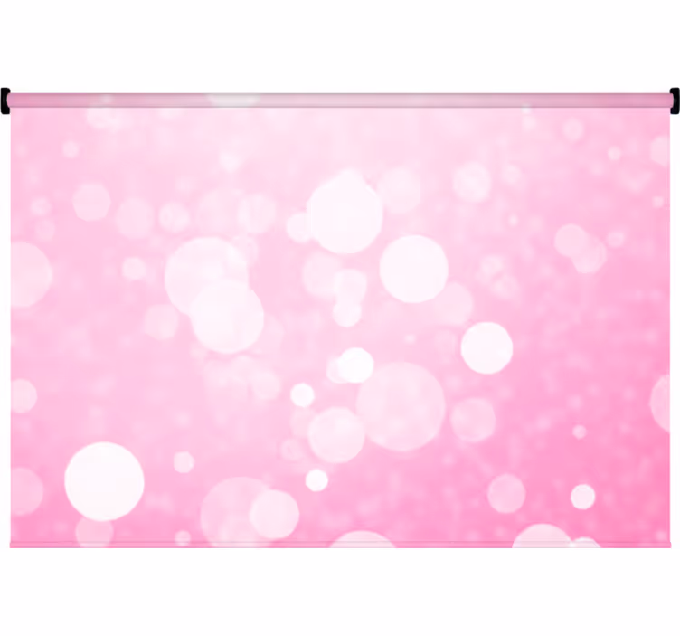 Bedroom roller blind with pink bokeh lights - TenStickers