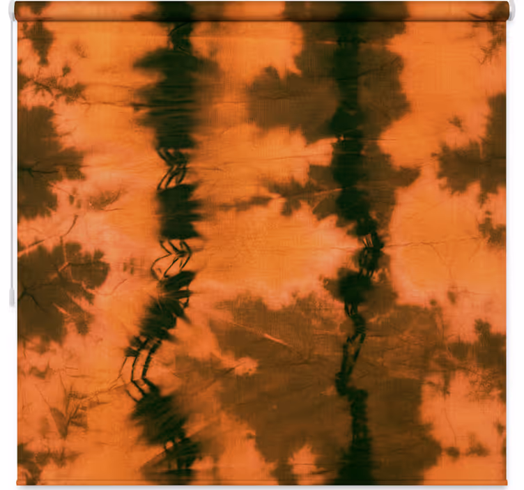 Bedroom roller blind in brown and black tie dye - TenStickers