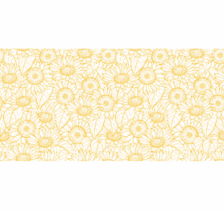 Bedroom roller blind with sunflowers pattern - TenStickers
