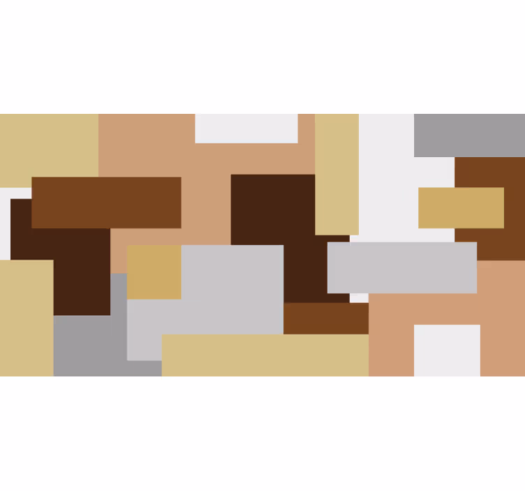 Bedroom roller blind nordic beige squares - TenStickers